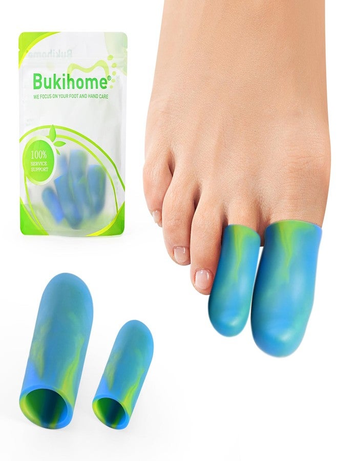 Bukihome Silicone Toe Protectors - 12 Pack Gel Toe Sleeves Toe Protectors - Toe Caps Toe Cushions for Pain Relief, Toe Protection for Corns, Calluses (4L + 8S) - Image 1